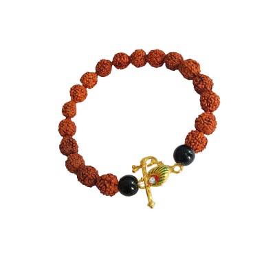 Krishna Flute Rudraksha Beads Bracelet By Menjewell